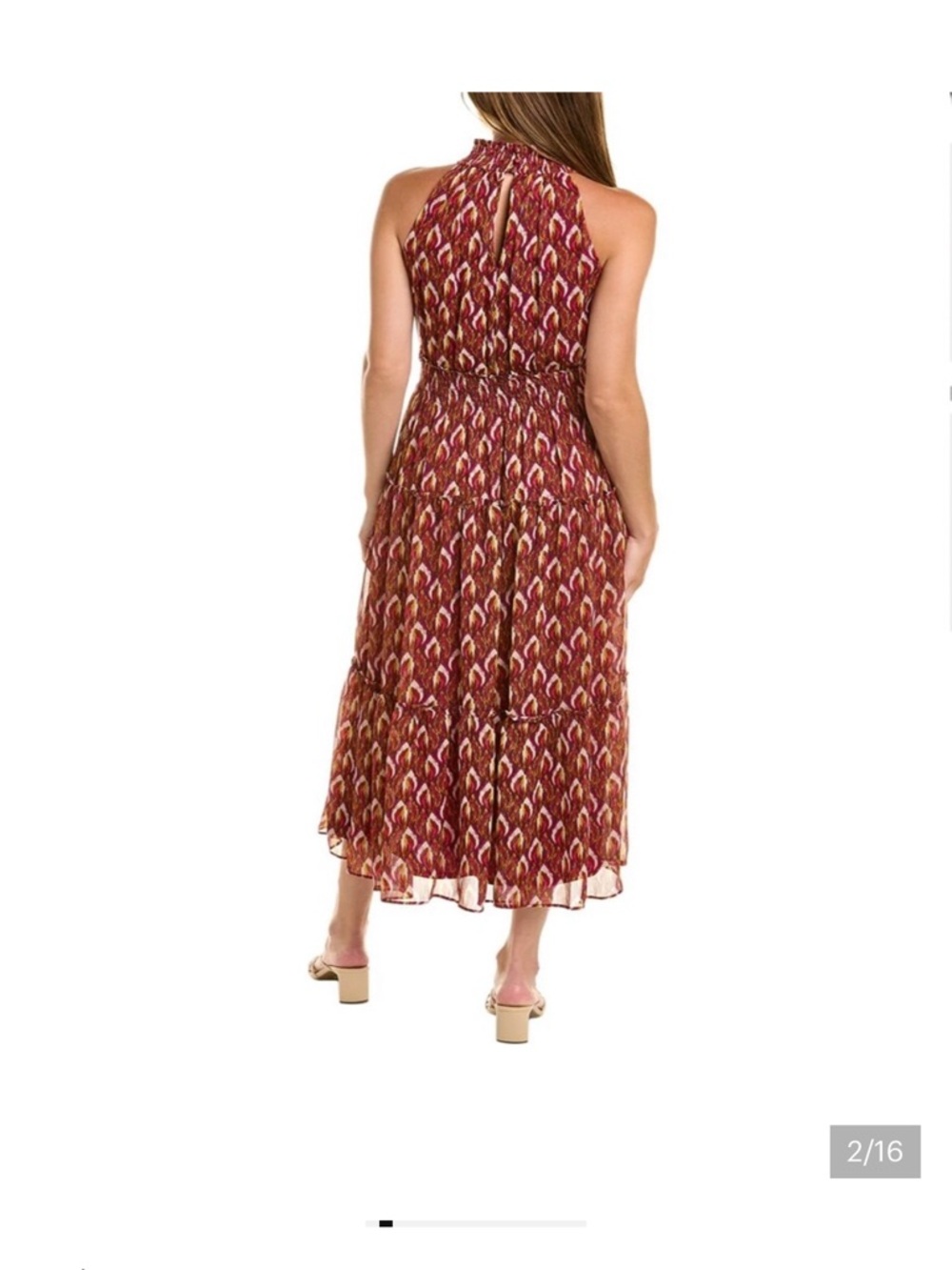 Taylor Red Multi-Print Halter Maxi Dress - Picture 2 of 9